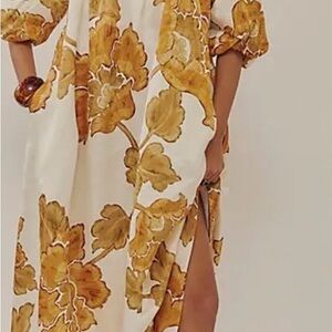 Free People Golden Floral Maxi Dress